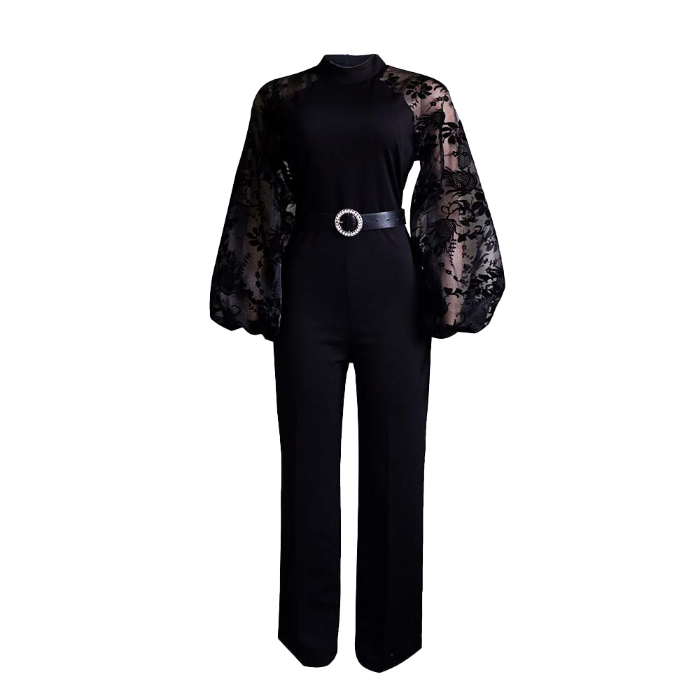 2025 spring new long sleeved high waisted elegant temperament sexy jumpsuit European and American jumpsuit B1-D250