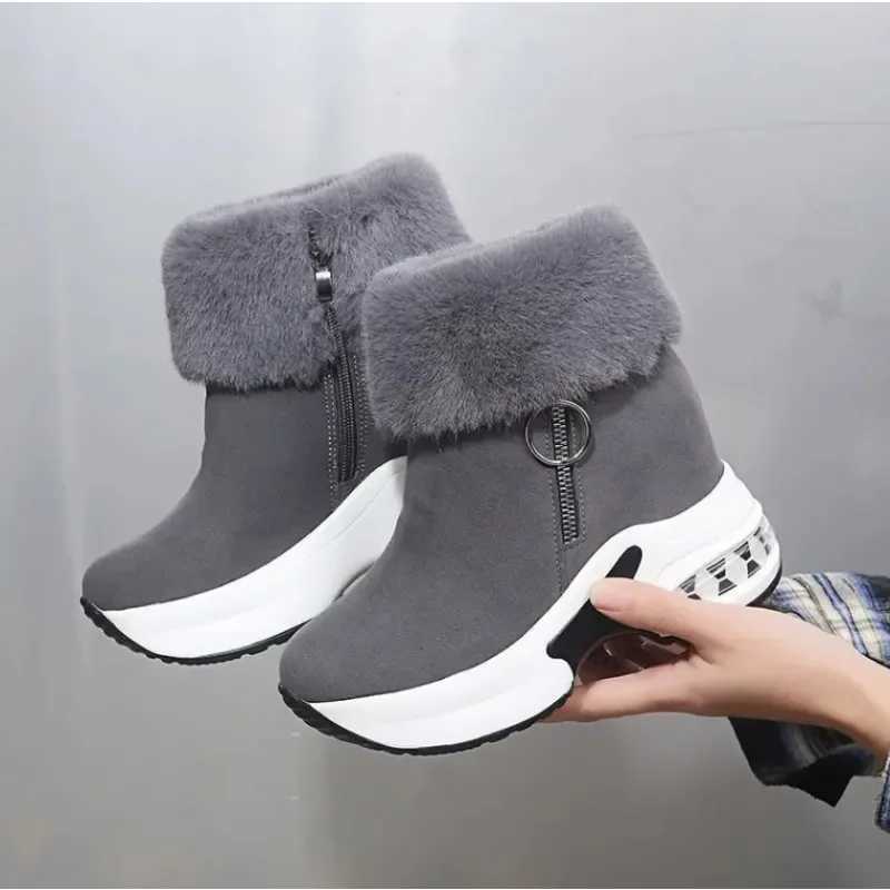 Plush Warm Women Winter Faux Suede Womens Snow Female Causal Shoes Soft hot Cushion Woman Sneakers Zipper Ankle Boots Z241016