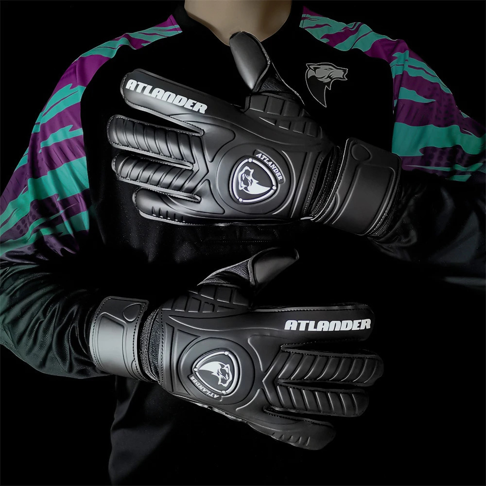 Kids Adults Finger Protection Goalkeeper Gloves Football High Quality Latex Guard Soccer Strong Grip Fingerave Save Goalie Glove w241015