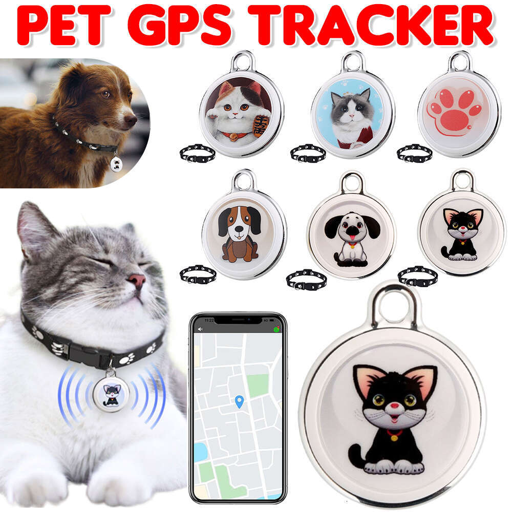 Pet anti loss tracker, dog GPS necklace, real-time global tracking device, Bluetooth compatible GPS, cat mini locator