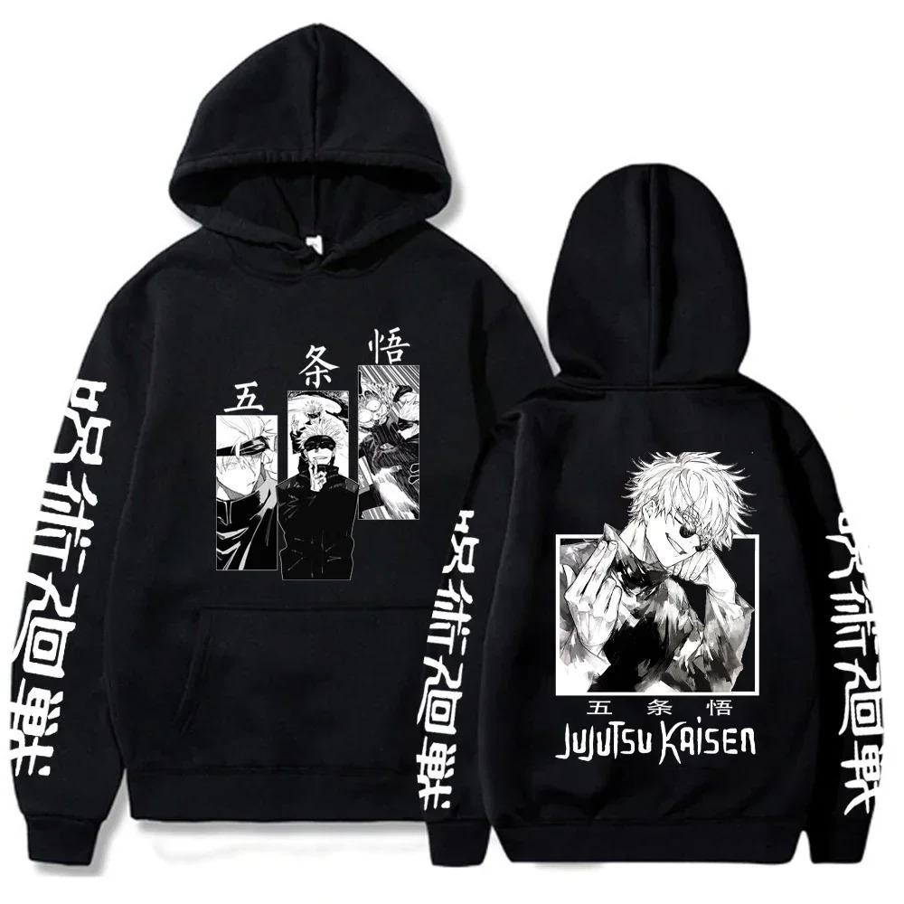 Anime Print Sweatshirts Jujutsu Kaisen Mens Hoodie Harajuku Autumn Winter Streetwear Clothe Yuji Itadori Plus Size 241011
