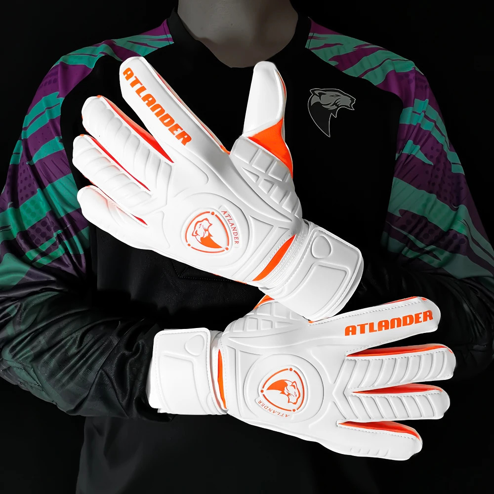 Kids Adults Finger Protection Goalkeeper Gloves Football High Quality Latex Guard Soccer Strong Grip Fingerave Save Goalie Glove w241015