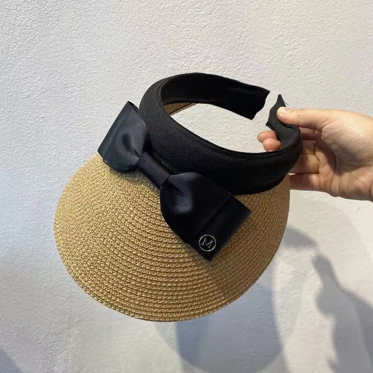 Wide Brim Hats Summer For Women Straw Hat Snapback Kpop Visors Beach Empty Top Outdoor Fashion Designer Ladies Sunhat