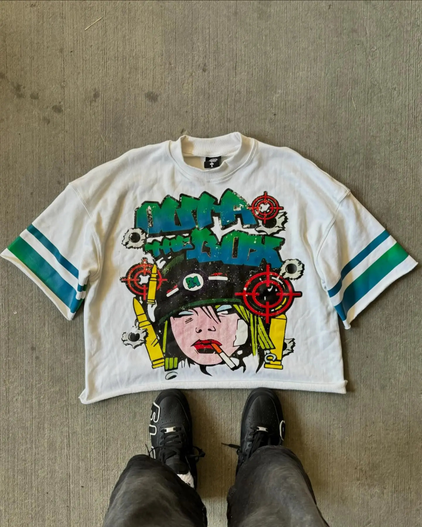 Harajuku Cartoon Retro Pure Cotton Short Sleeve Women T-shirt Summer Loose Cropping Tops White Chic Fashion Ins Tee Men Clothing 241011