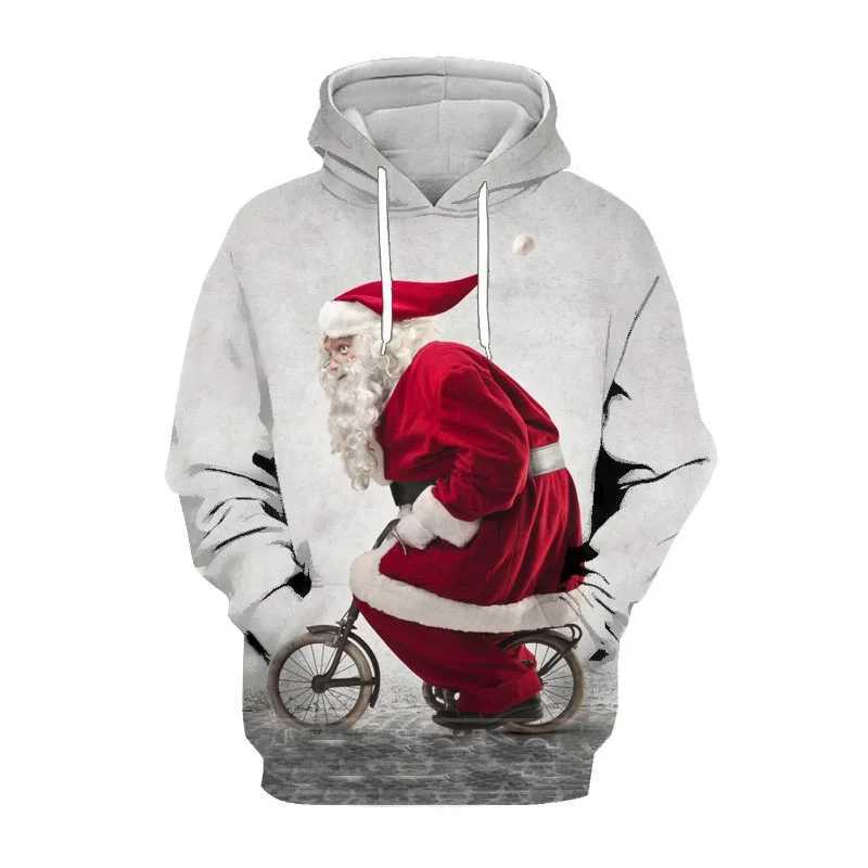 3D printed hoodie Christmas tree snowman Christmas hoodie boys fashionable and funny long sleeved zipper womens cute Harajuku top Y241016