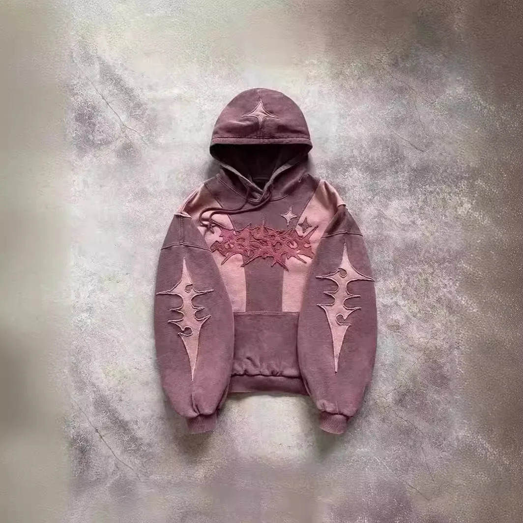 Street Hip Hop Hoodies Fashion Collage Hooded Sweatshirt Trend Men Women High Quality Autumn Loose Hoodie Y2K Patchwork 241016