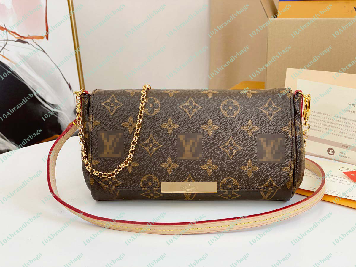 AA 5A High quality 5A M40717 leather fashion designer bag wallet Single shoulder crossbody flip chain bag with gold buckle Underarm handbag