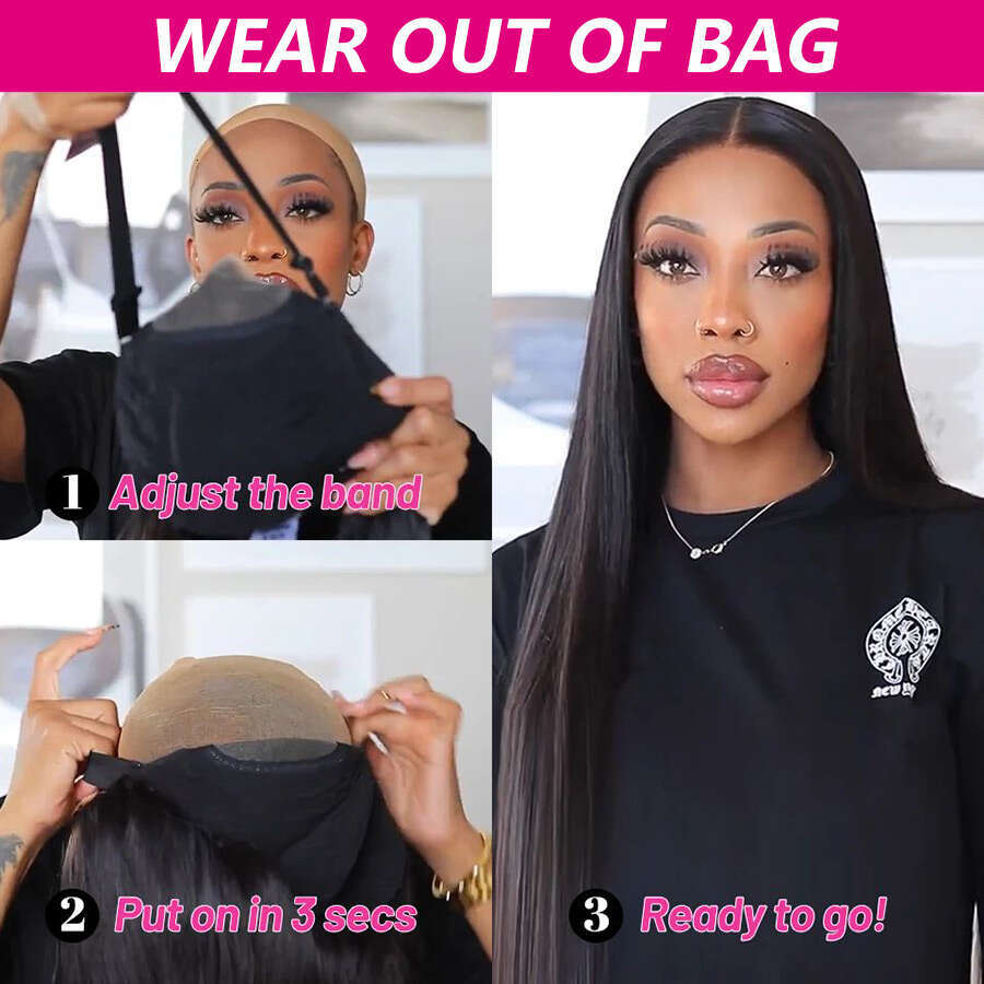 Glueless Straight Lace Frontal Wig 13x4 13x6 Lace Front Wigs Pre-Cut Lace Human Hair Wigs Ready To Wear 6x4 5x5 Lace Closure Wig
