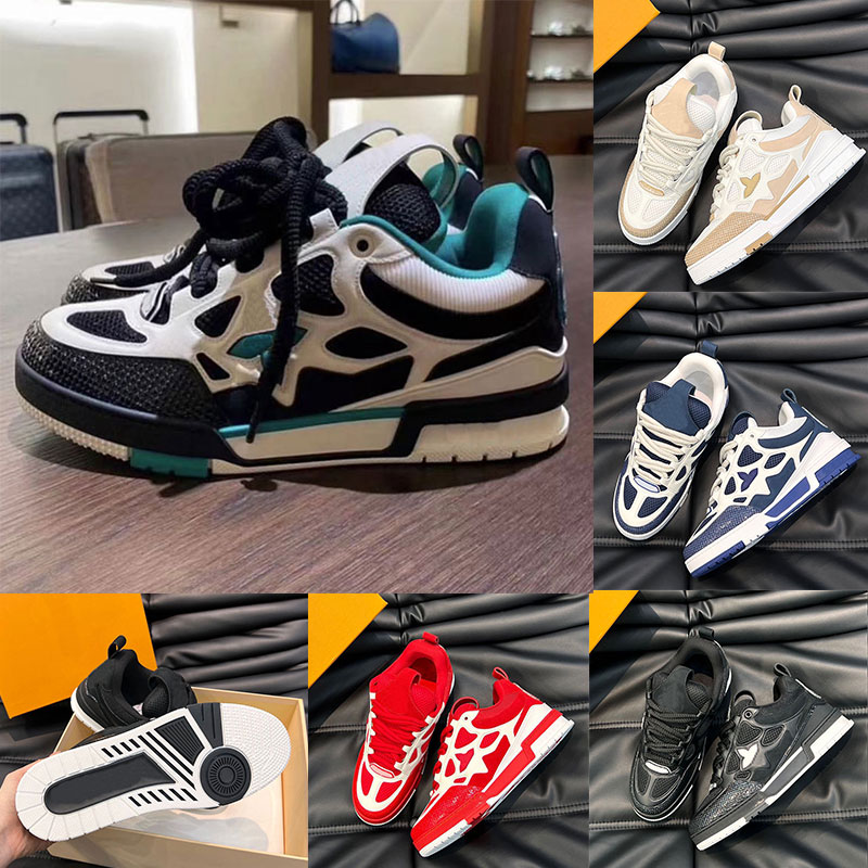 Mens designer bread sneakers with thick design fixed thin strap 25SS designer shoe upper printed decoration anti slip sole men's high quality sneakers With box