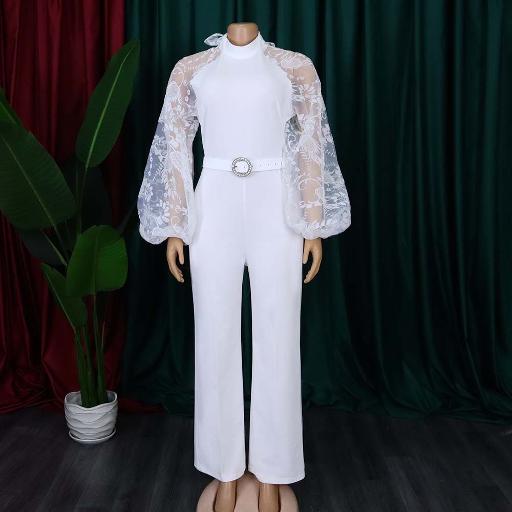2025 spring new long sleeved high waisted elegant temperament sexy jumpsuit European and American jumpsuit B1-D250