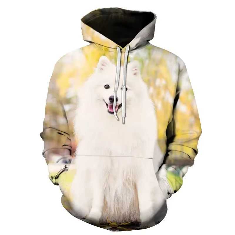 New Dog Fun 3D Printed Hoodie Mens and Womens Animal Wolf Super Large Hoodie Pullover Hoodie Sweatshirt Tracksuit Coats Childrens Clothing Y241016