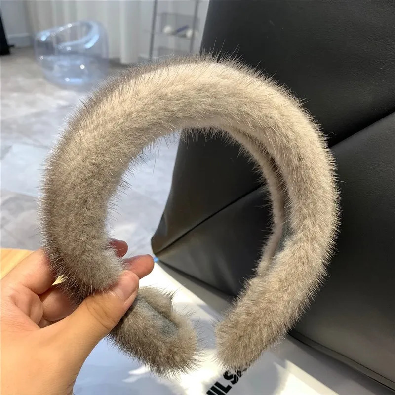 Womens genuine mink headband womens natural fur headband accessories autumn and winter S4394 241016