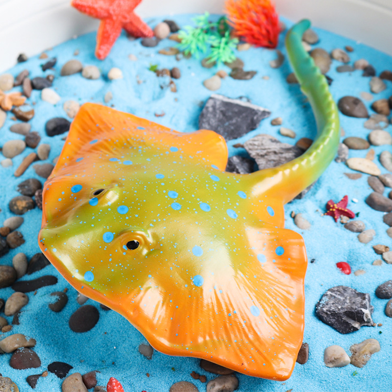 Large Soft Glue Saw Rays - Simulated Marine Creatures for Children's Cognitive Ornaments & Teaching Aids