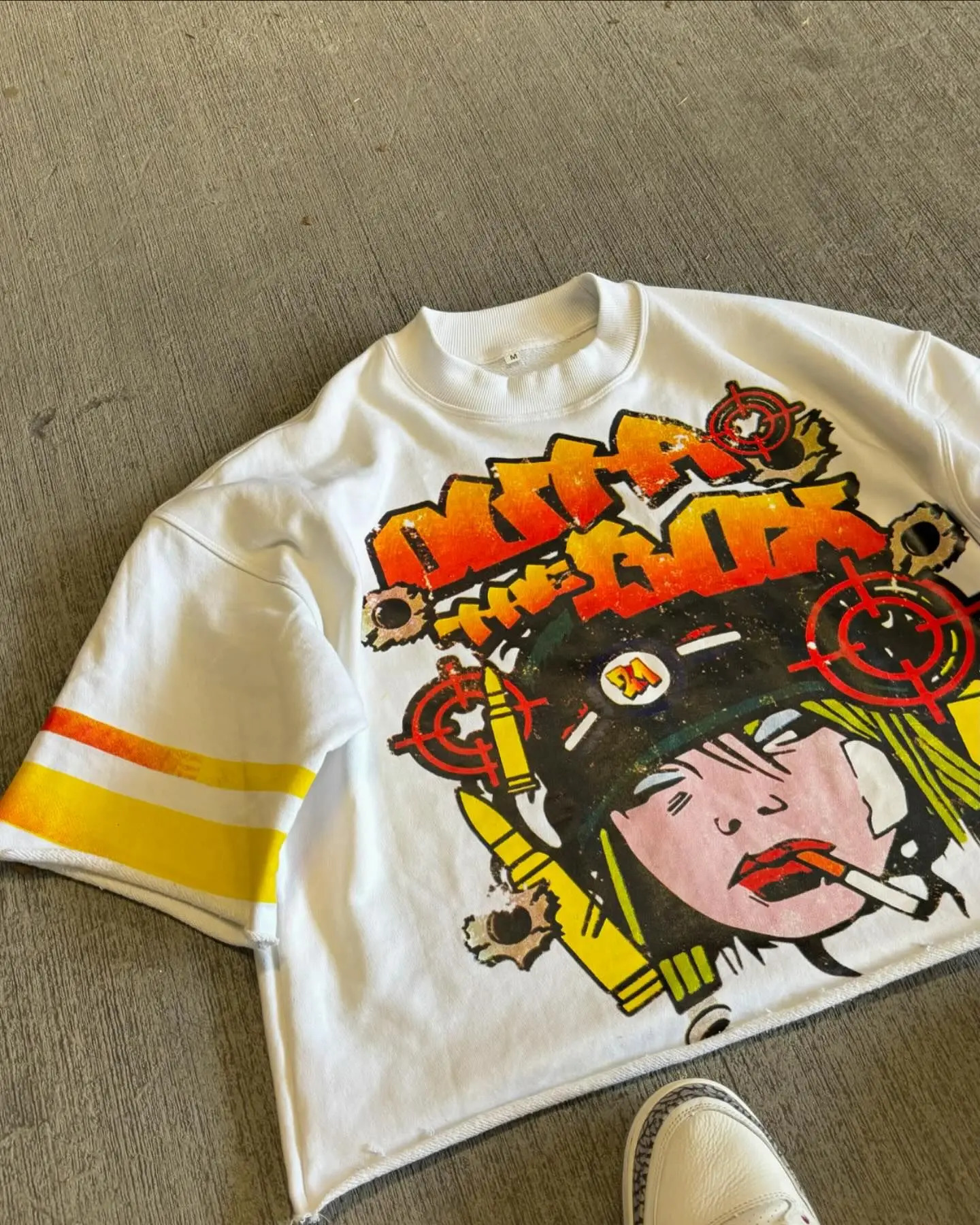 Harajuku Cartoon Retro Pure Cotton Short Sleeve Women T-shirt Summer Loose Cropping Tops White Chic Fashion Ins Tee Men Clothing 241011