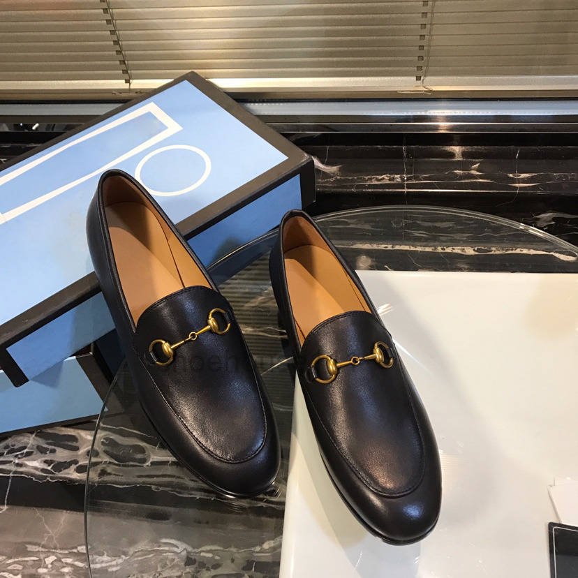 Dress Shoes Dress Shoes Men Women loafers 100% Real leather collapsible footwear Men Women shoes Size 34-46 Mens Printed Metal Round toe Loafers Mules luxury designer