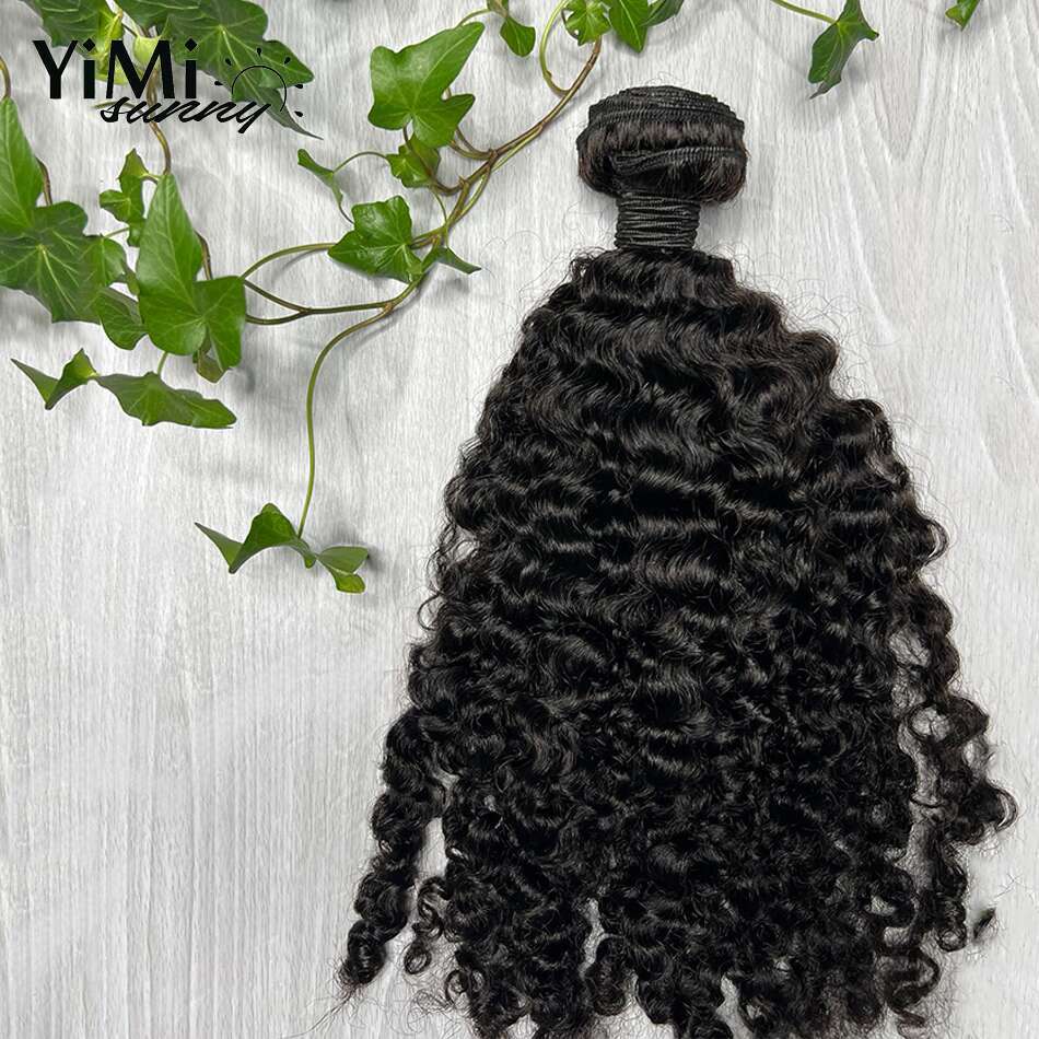 3C 4A Burmese Curly Bundles Malaysia Human Hair Weft For Women 3pcs Curl Extension Deals Full Head Yimisunny