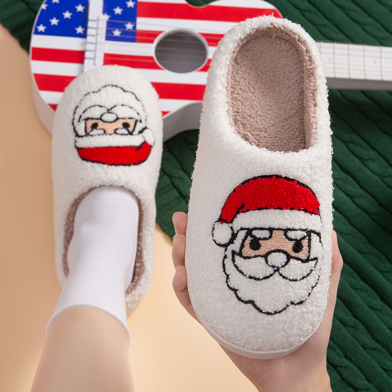 Christmas Party Home Indoor Soft Bottom Quiet Plus Warm Autumn And Winter Couple Slippers Free Shipping wholesale 223e