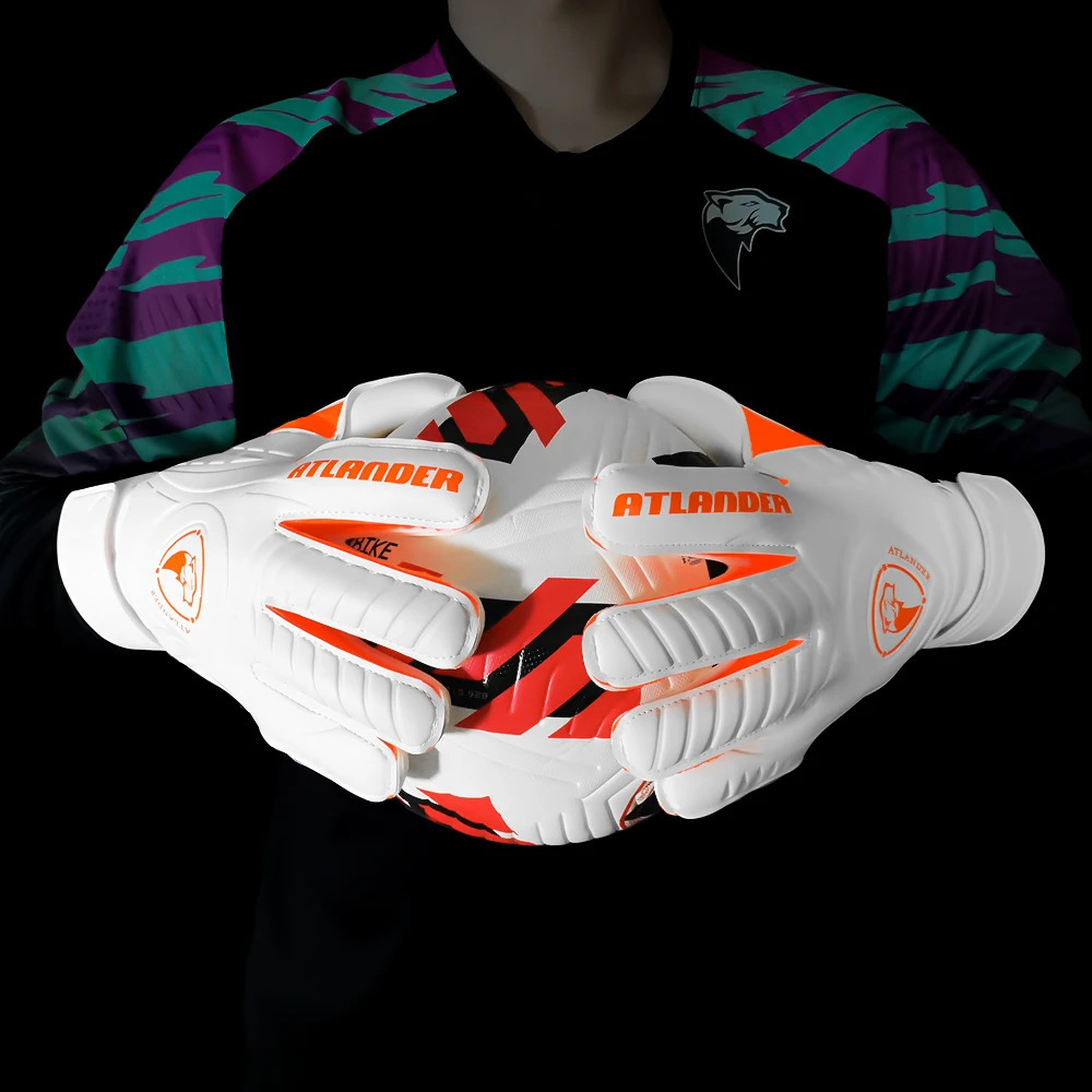 Kids Adults Finger Protection Goalkeeper Gloves Football High Quality Latex Guard Soccer Strong Grip Fingerave Save Goalie Glove w241015