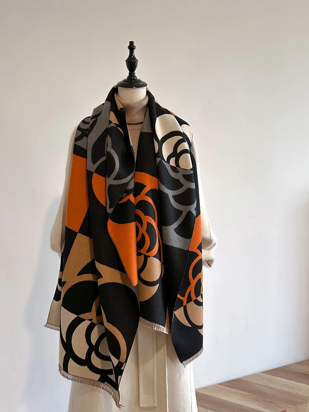 Cashmere Scarf for Women Thick Warm Winter Blanket Female Quality Shawl Wrap Bufanda 2024 Poncho Echarpe Pashmina 241016