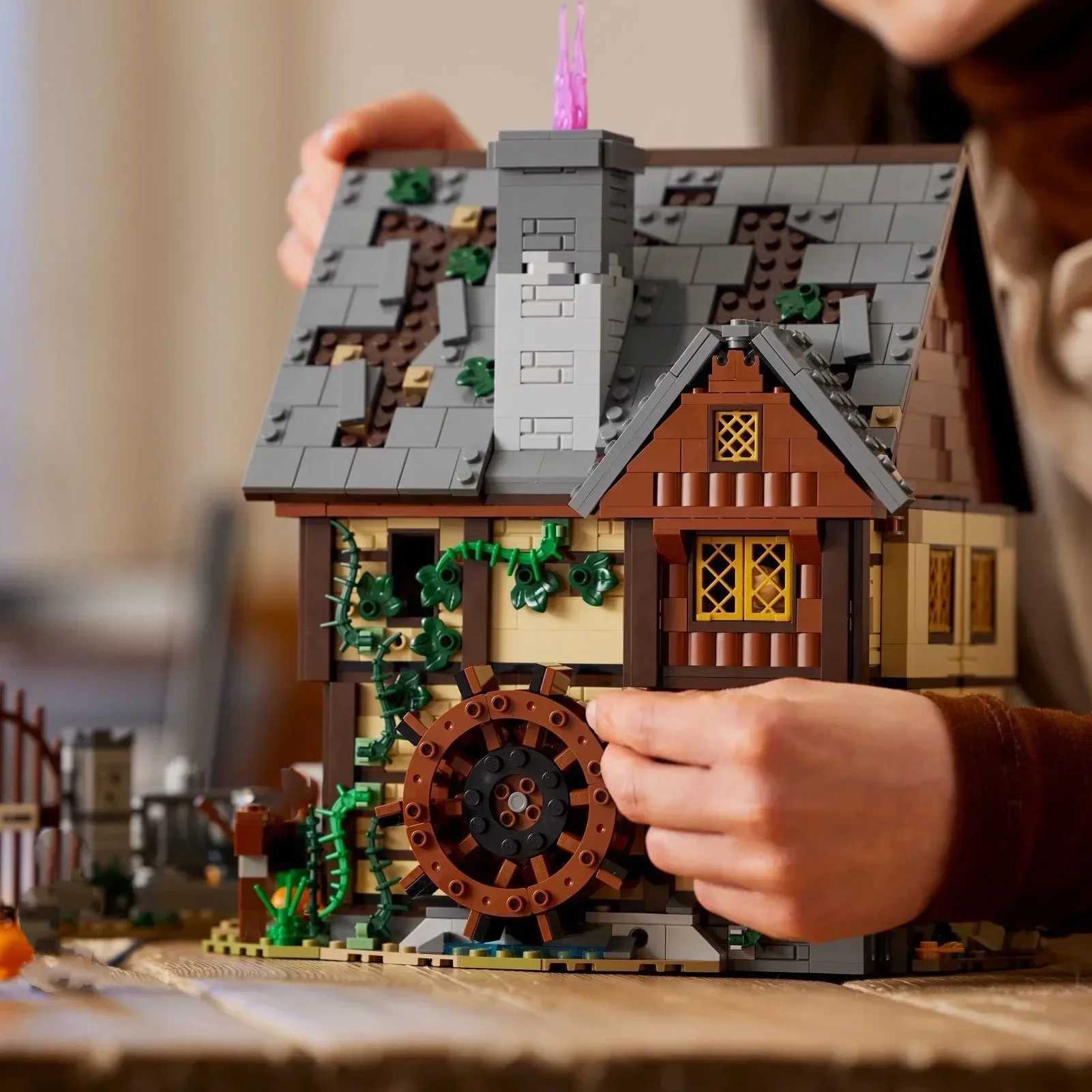 Blocks Blocks 2023 New Ideas 21341 Hocus used The Sanderson Sisters Cottage Building Blocks Halloween Bricks Toys For s Christmas Gifts Y241016WV3L S2