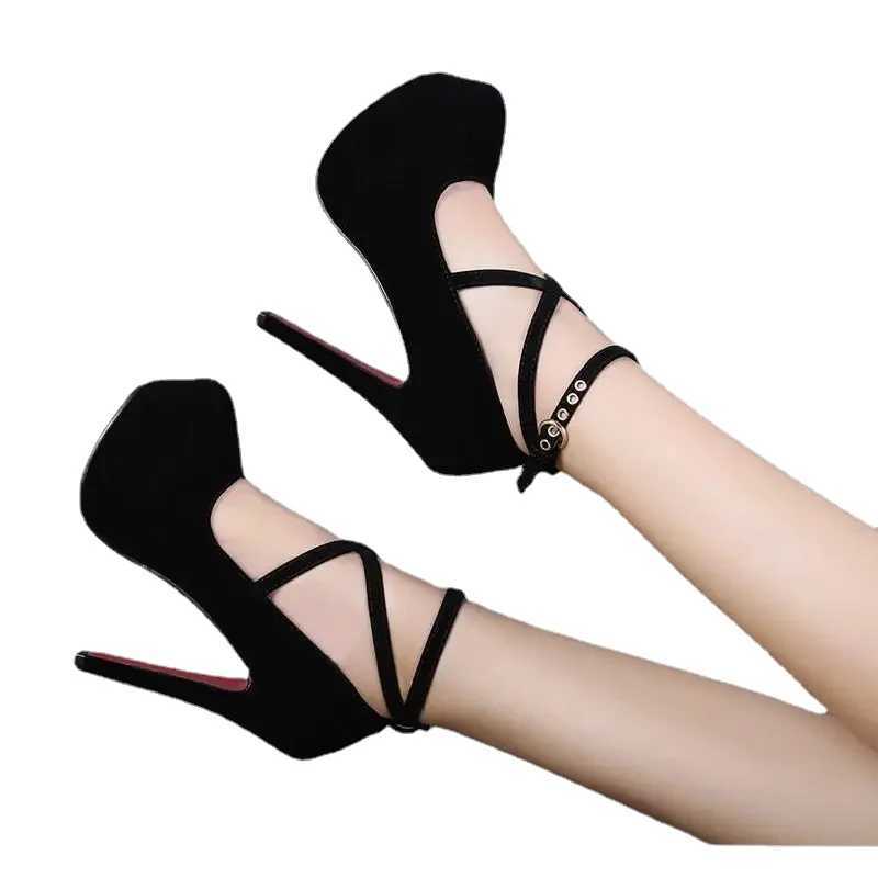 Sexy Classic High Heels Womens Sandals Summer Shoes Womens Lace Pump Platform High Heels Womens Ankle LacesXJ250319