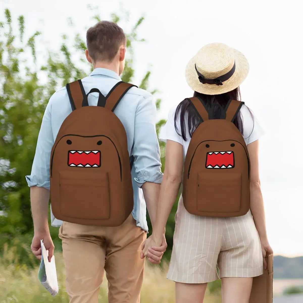 Domo Kun Doll Face Backpack for Preschool Kindergarten School Student Bookbag Boy Girl Kids Daypack Sports Z241016