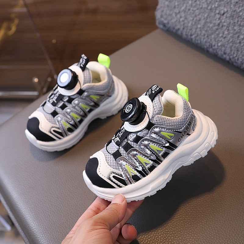 Kids Rotating Lace Shoes 2024 Autumn Winter School Shoes Boys Fashion Designer Sports Shoes Cutefeet Girls Tennis Toddler Sneakers for Children Sizes 