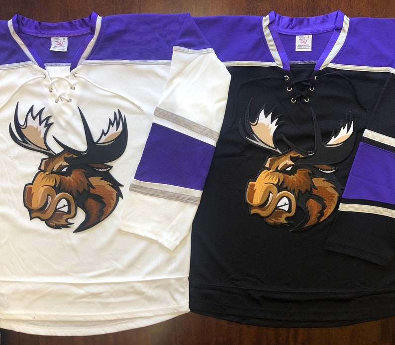 Custom Hockey Jerseys from Big Moose We will Print Your Name and Number for Free, and Ship It at No Charge