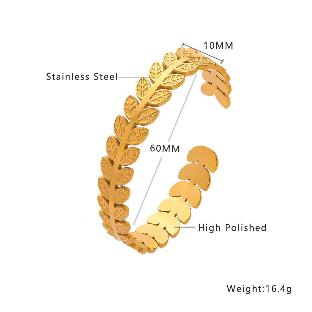 Gold Irregular Titanium C-shaped Opening Stainless Steel Adjustable Bracelet for Women Christmas gifts for girls