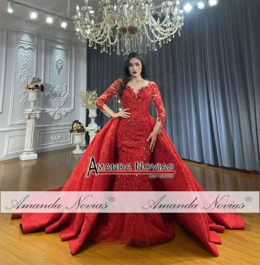 Sale Red Hot Wedding Dress 2 In 1 Style