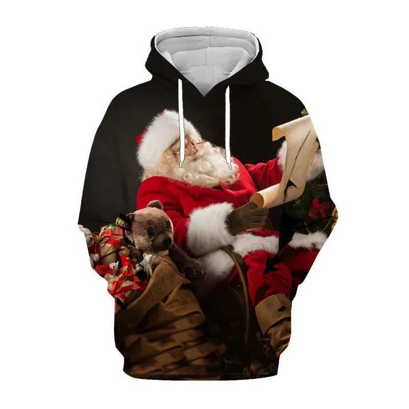 3D printed hoodie Christmas tree snowman Christmas hoodie boys fashionable and funny long sleeved zipper womens cute Harajuku top Y241016