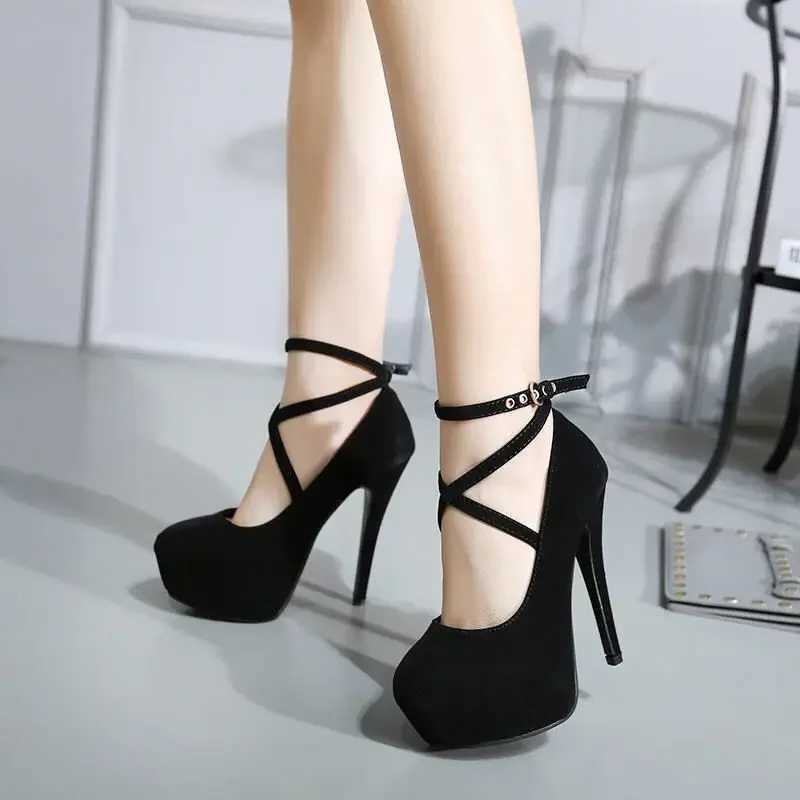 Sexy Classic High Heels Womens Sandals Summer Shoes Womens Lace Pump Platform High Heels Womens Ankle LacesXJ250319