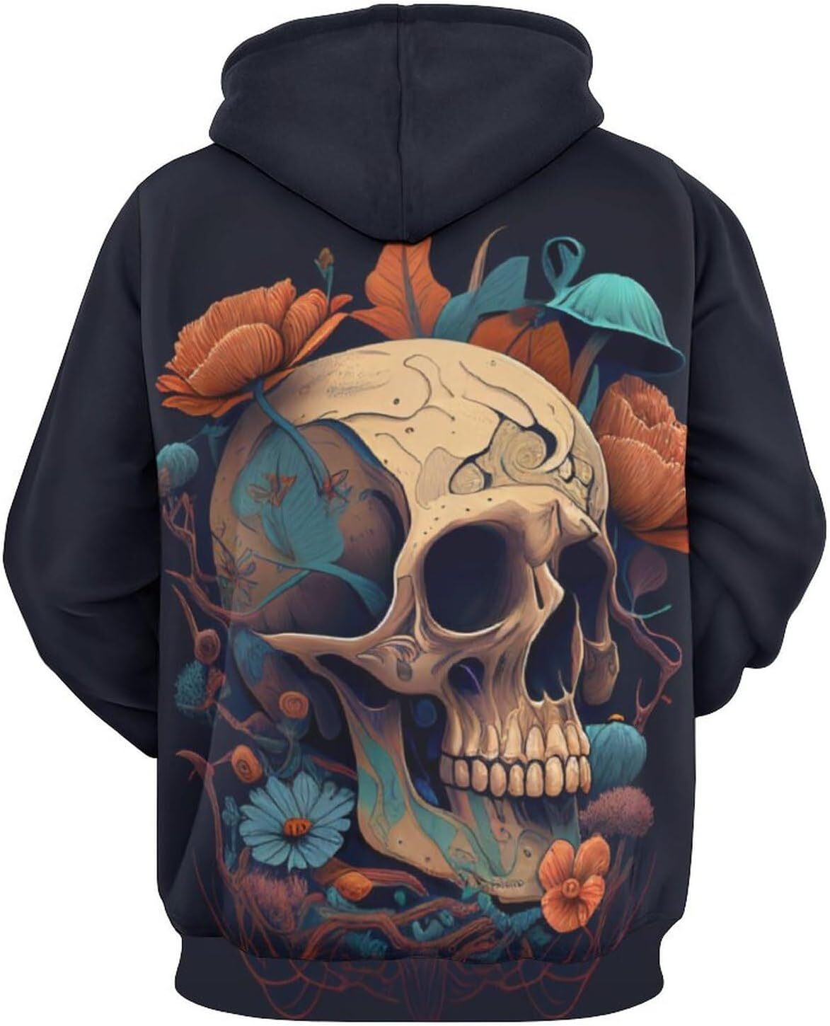 Hoodie for Mens Womens Mens Novelty Mushroom Skull Hoodies 3D Funny Graphic Print Sweatshirt Hoodie Graphic Hoodies sweatshirt Pullover Long Sleeve