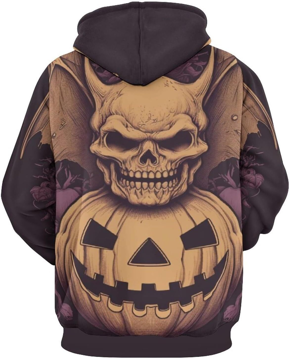 Hoodie for Mens Womens Vintage Pumpkin Halloween Sweatshirt Hoodie Men Darkness Death Skull Casual Long Sleeve Hoodie Graphic Fashion Trends