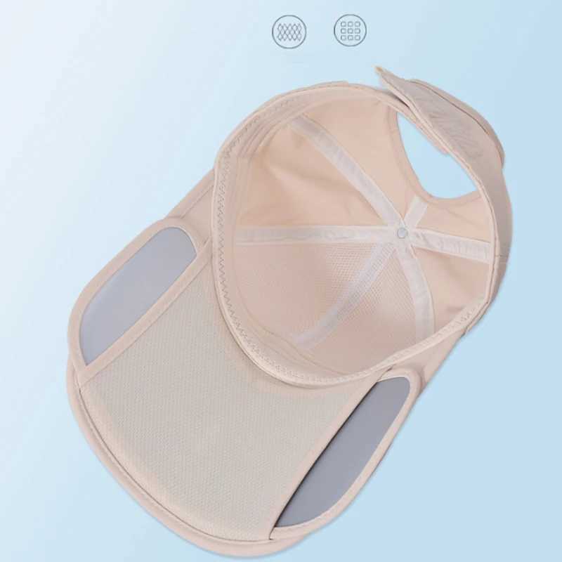 Retractable Wide Brim Baseball Cap Women UV Quick-Drying Waterproof Sun Protection Hat Outdoor Sports Golf Adjustable Summer HatX240930