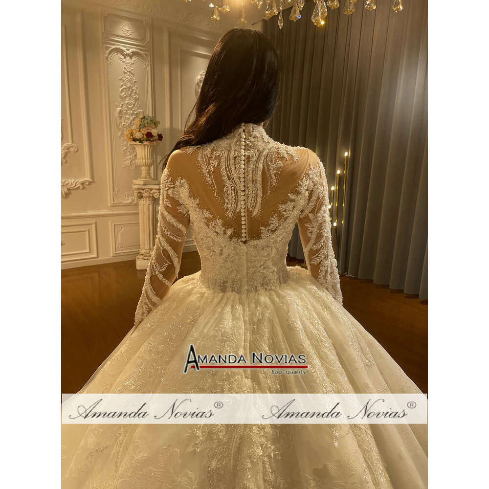 High Necke Lace Wedding Bridal Dresses