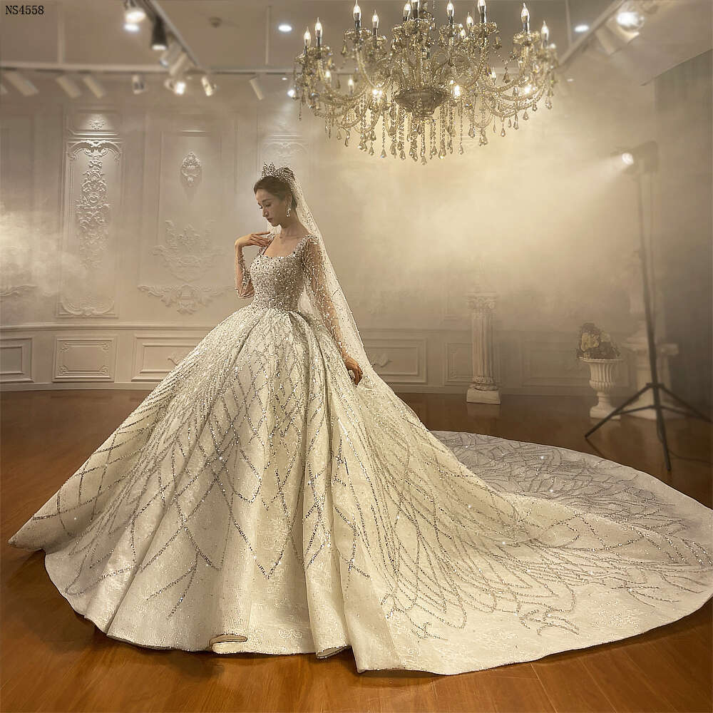 Heavy Beading Ball Gown Wedding Dress