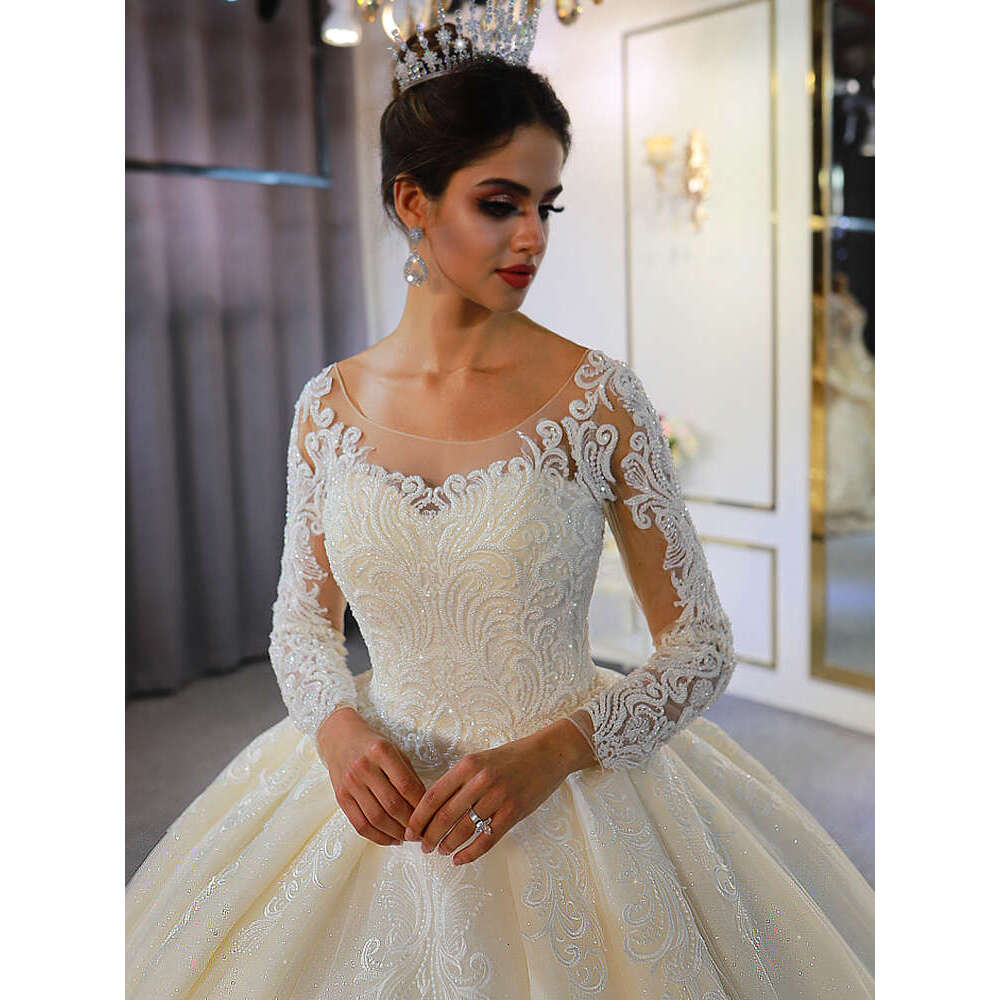 De Robe Mariee Princess Puffy Ball Gown Wedding Dress Dride Real Photos