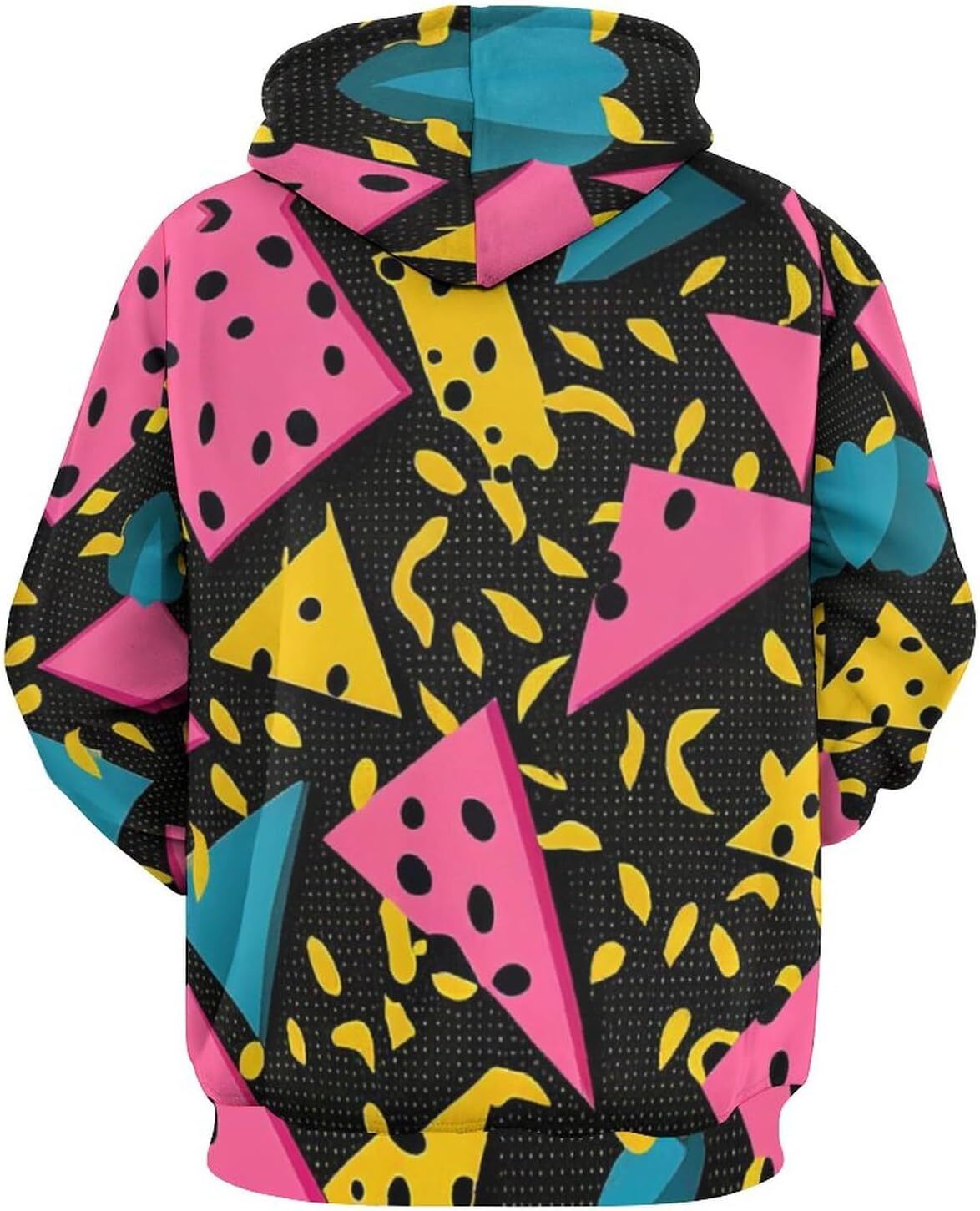Hoodie for Mens Womens Vintage 80s 90s Aesthetic Style Hoodie 3D Geometric Abstract Pattern Printed Long Sleeve Sweatshirt Hoodie Graphic Hoodies swea