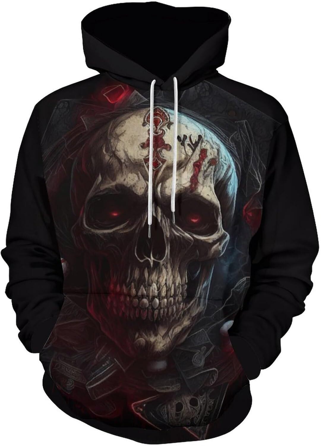 Hoodie for Mens Womens Mens Skull Hoodie 3D Art Printed Retro Skull Pullover Hoodie Graphic Hoodies sweatshirt Pullover Long Sleeve Fashion Trends