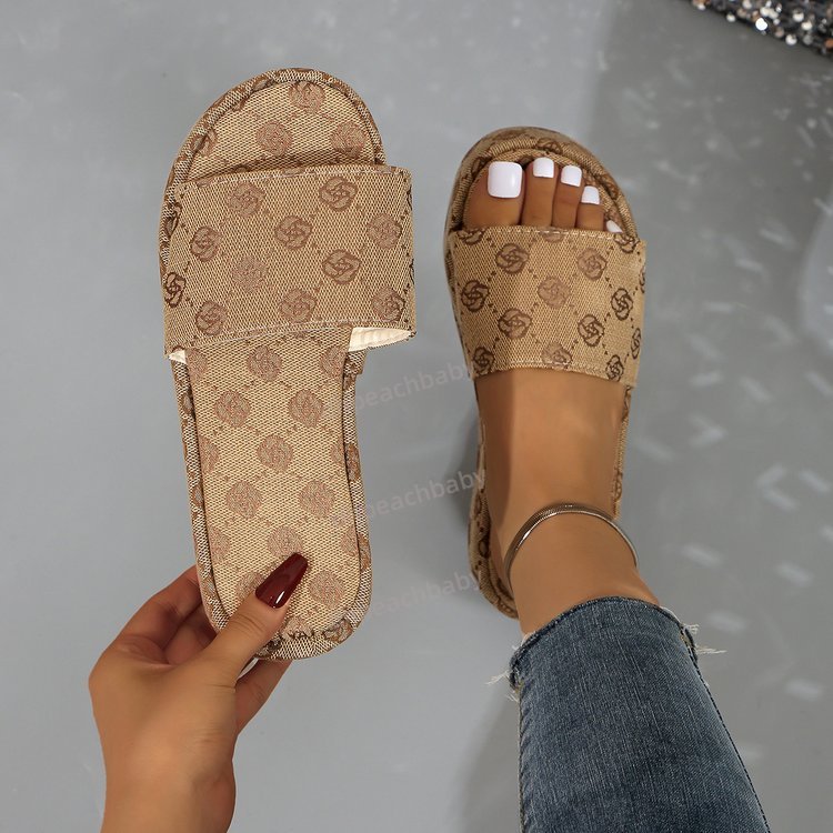 Women's Fashion Platform Casual Sandals Ankle Strap Buckle Summer Claquette Tongs Femme Slippers Dames Chanclas
