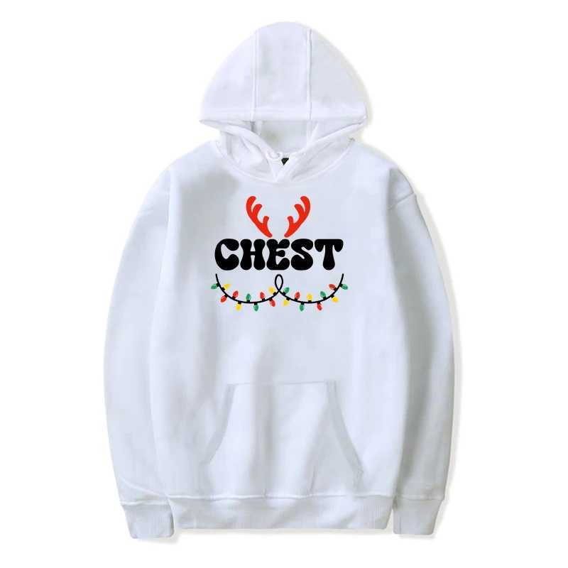 Fall New Christmas Couple Hoodies Funny Letter Design Women Pullover Long Sleeve Fashion Christmas Gift Lover Match Sweatshirt Y241016