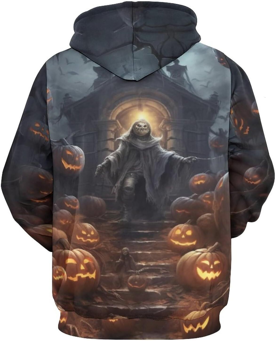 Hoodie for Mens Womens Unisex Psychedelic Skull Halloween Ghost Hoodie Pumpkin Lantern Sweatshirt Hoodie Graphic Hoodies sweatshirt Fashion Trends