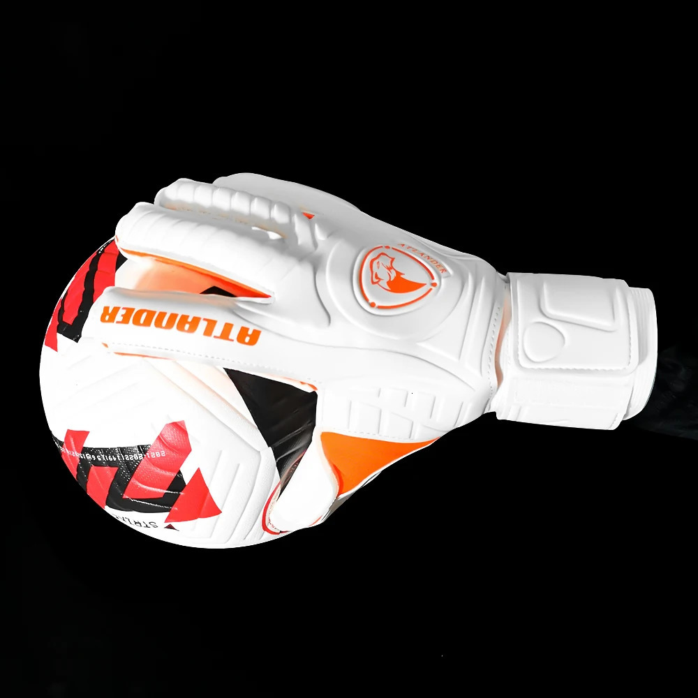 Kids Adults Finger Protection Goalkeeper Gloves Football High Quality Latex Guard Soccer Strong Grip Fingerave Save Goalie Glove w241015