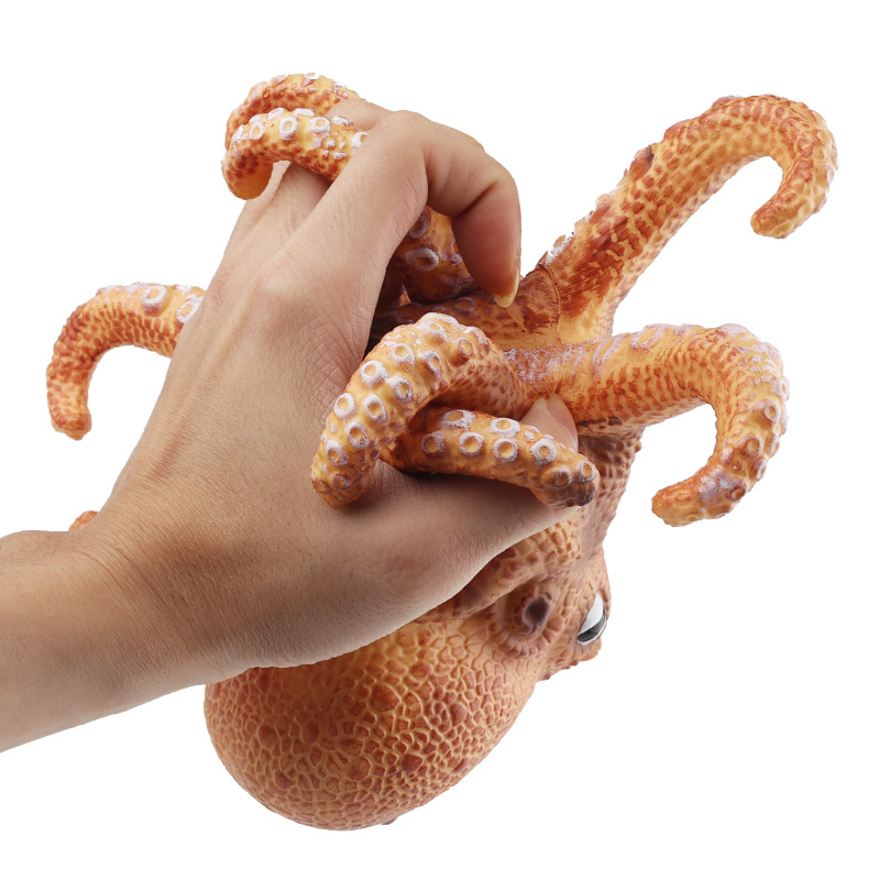 Soft Glue Marine Animal Models for Kids - Large Octopus & Squid Vent Decompression Toys