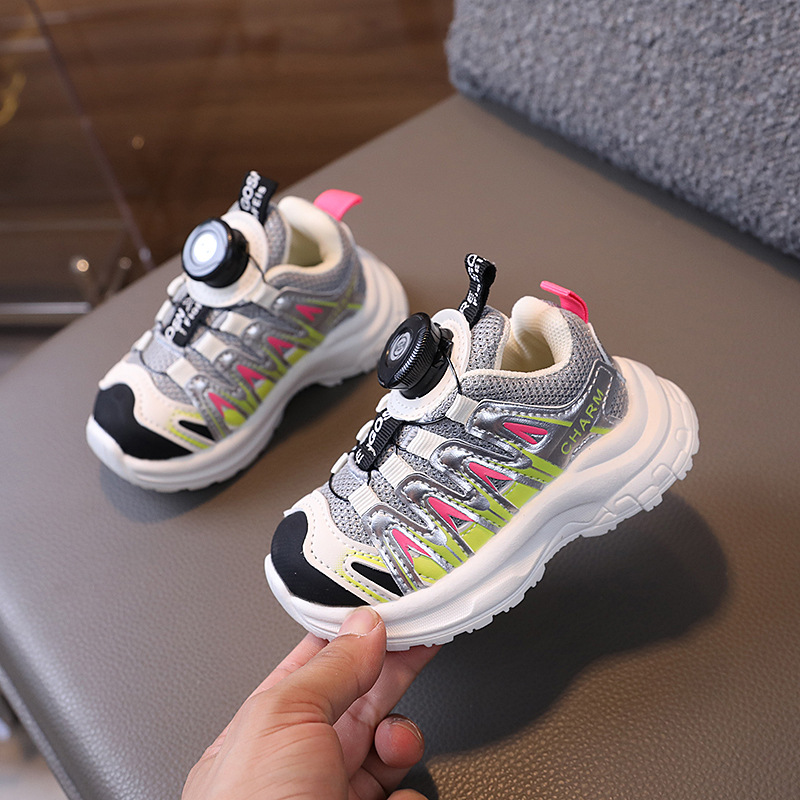 Kids Rotating Lace Shoes 2024 Autumn Winter School Shoes Boys Fashion Designer Sports Shoes Cutefeet Girls Tennis Toddler Sneakers for Children Sizes 