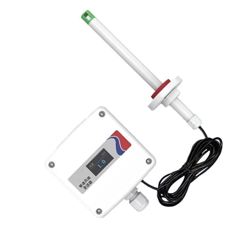 Split duct type wind speed wind volume wind temperature transmitter environmental sensor whole environment factor detection monitoring