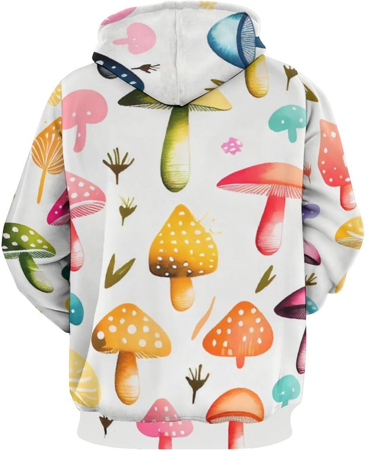 Hoodie for Mens Womens Hippie Mushroom Hoodie Clothing Vintage Aesthetics Plant Cartoon Pattern Long Sleeve Sweatshirt Graphic Fashion Trends