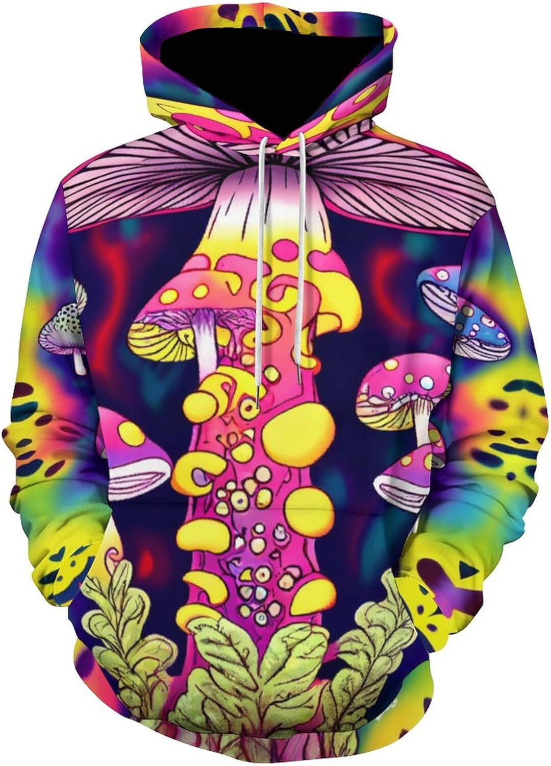 Hoodie for Mens Womens Mens Dream Mushroom Hoodie Novelty Hippie Fungus Hoodies Top Graphic Hoodies sweatshirt Pullover Long Sleeve