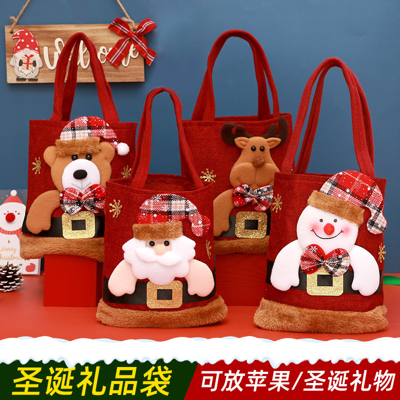 Bag 2025 New Decorative Gifts Candy Fruit Apple Bag Christmas Handbag